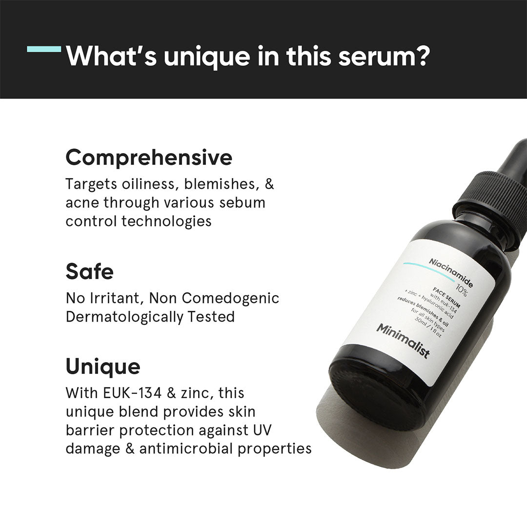 Buy Minimalist 10% Niacinamide Face Serum with Matmarine & Zinc | Vanity Wagon