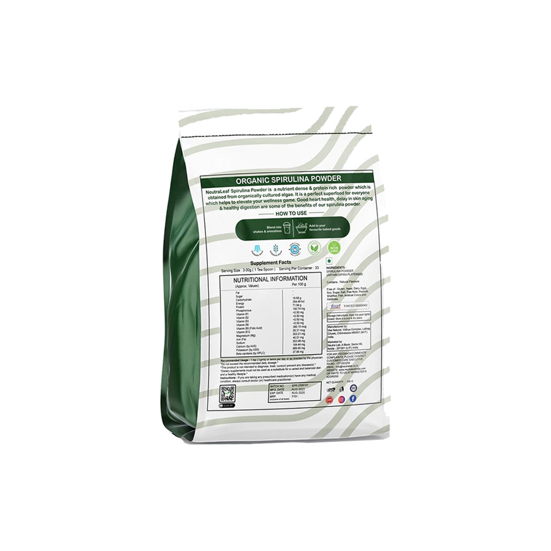 Vanity Wagon | Buy NeutraLeaf Organic Spirulina Powder for Weight Management, Immunity & Healthy Heart