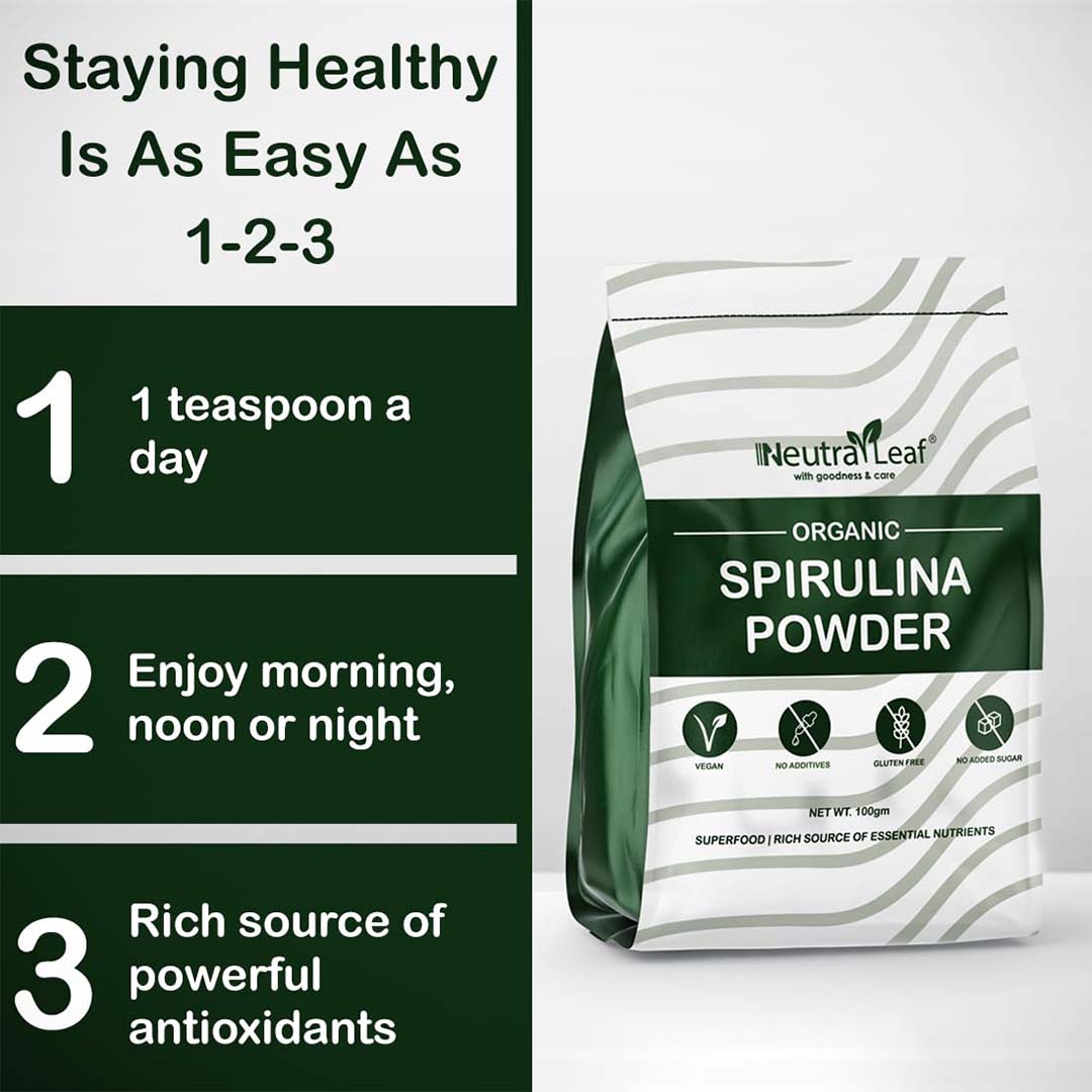 Vanity Wagon | Buy NeutraLeaf Organic Spirulina Powder for Weight Management, Immunity & Healthy Heart