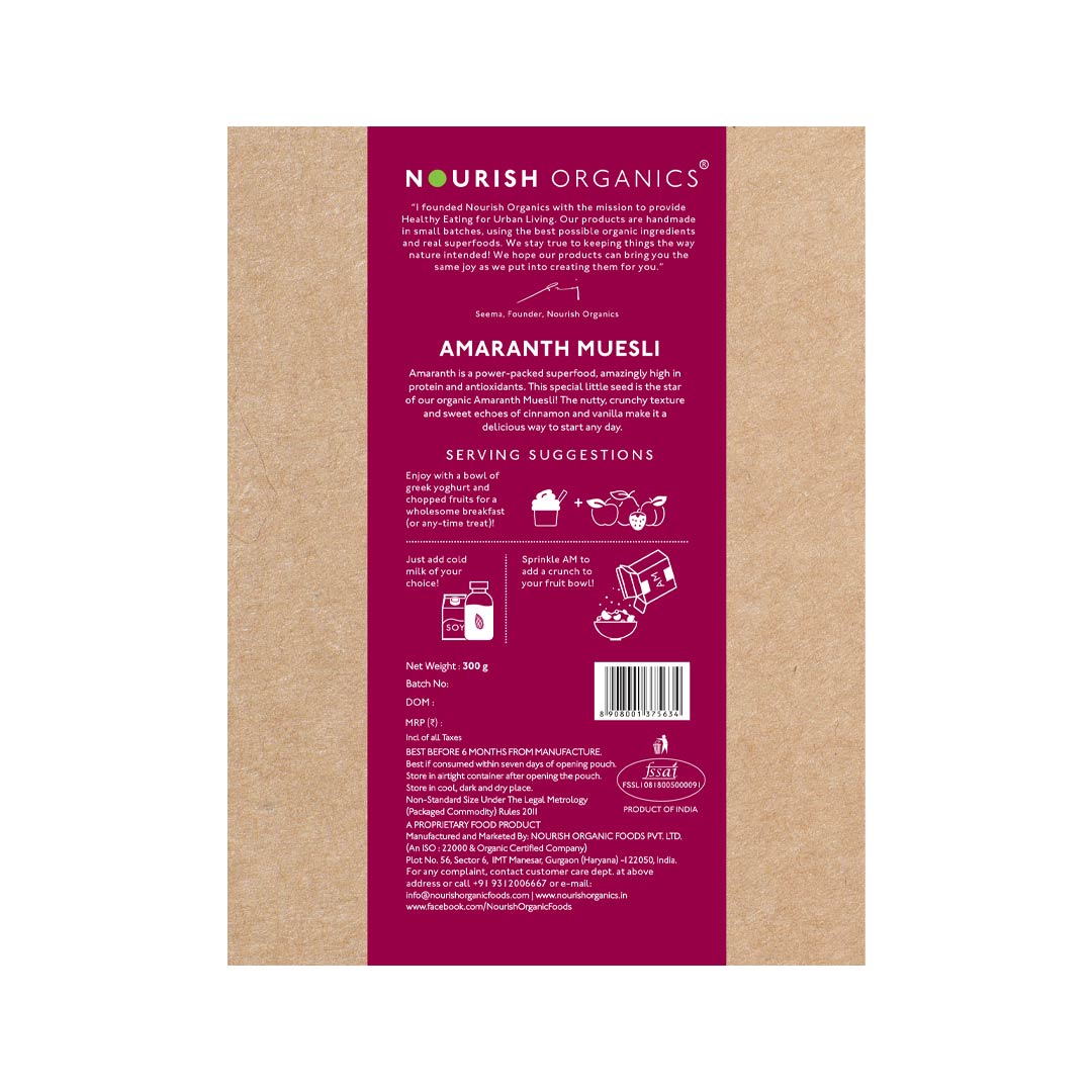 Vanity Wagon | Buy Nourish Organics Amaranth Muesli