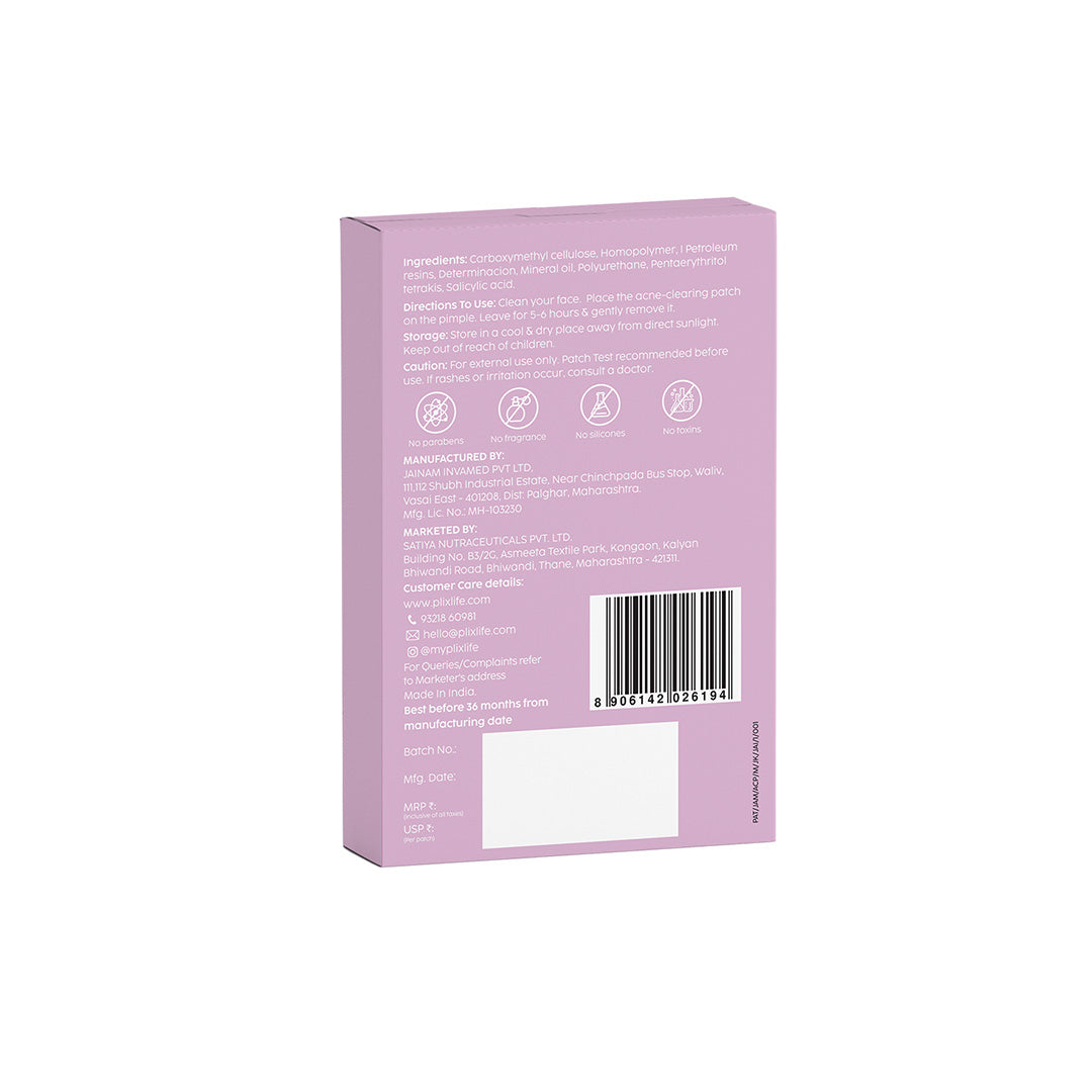 Vanity Wagon | Buy PLIX Acne Patch, Transparent and Waterproof with 0.5% Salicylic Acid
