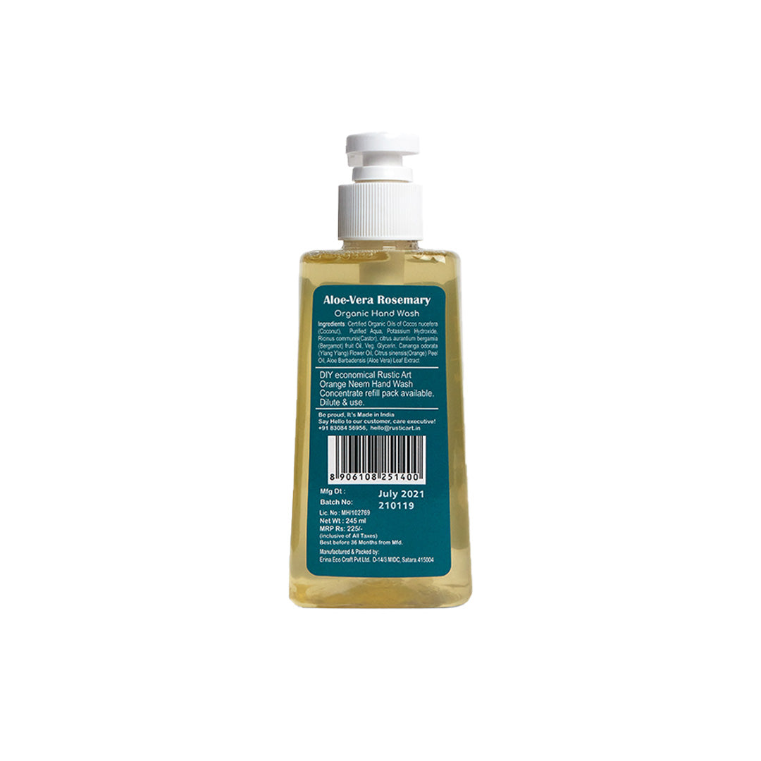 Vanity Wagon | Buy Rustic Art Aloe Vera Rosemary Organic Hand Wash